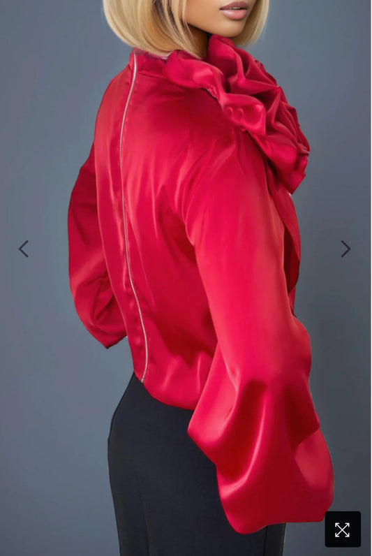 Rose Front Drape Shirt