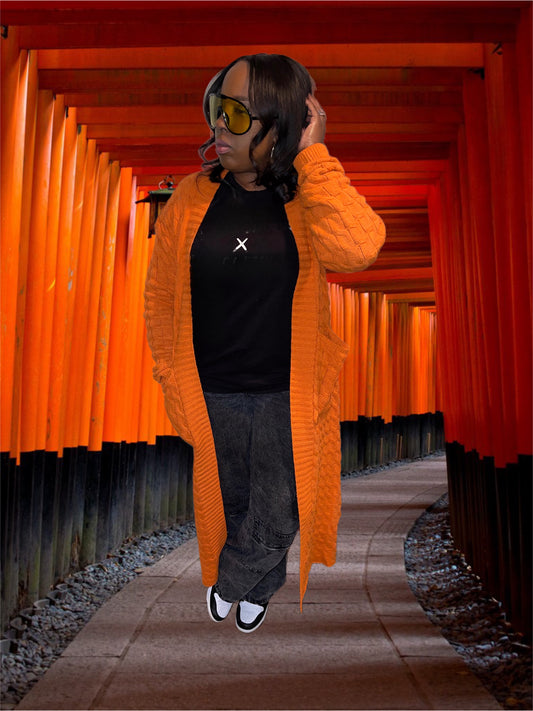 Orange Long Maxi Sweater