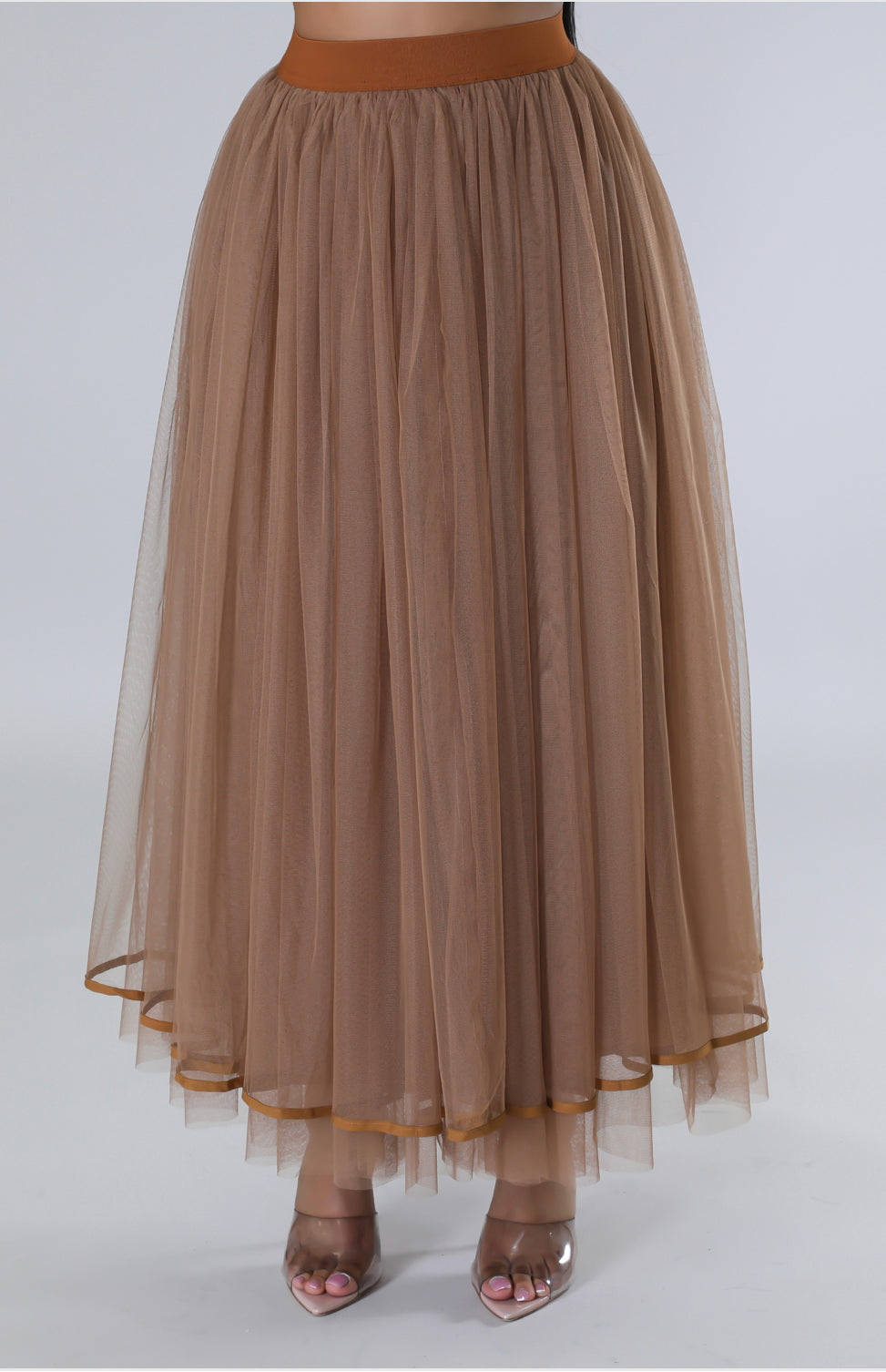 Brown Sweater Tulle Dress