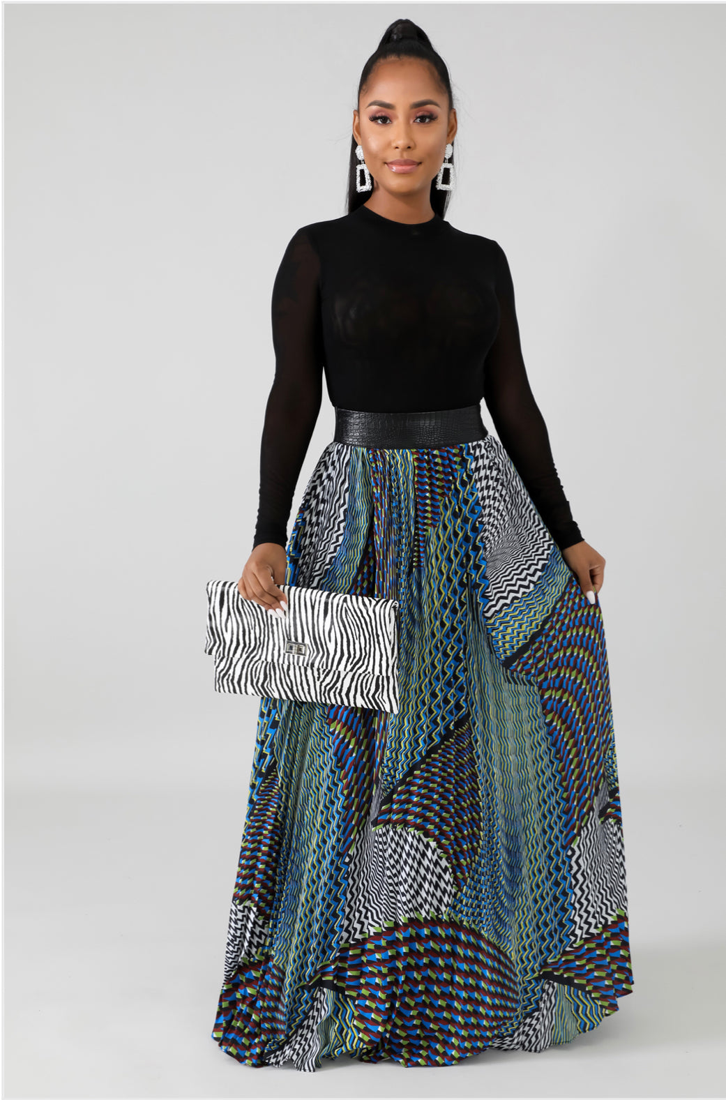 Leatherette Maxi Skirt - SistahGirl