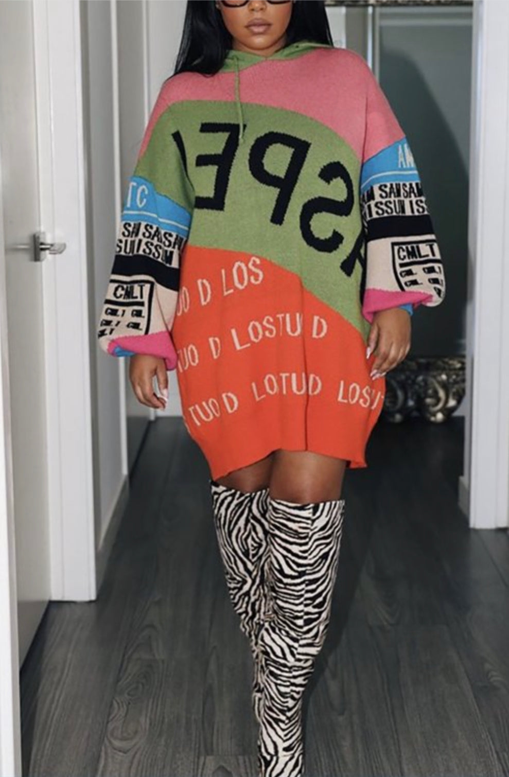 Multi Color Hoodie Sweater