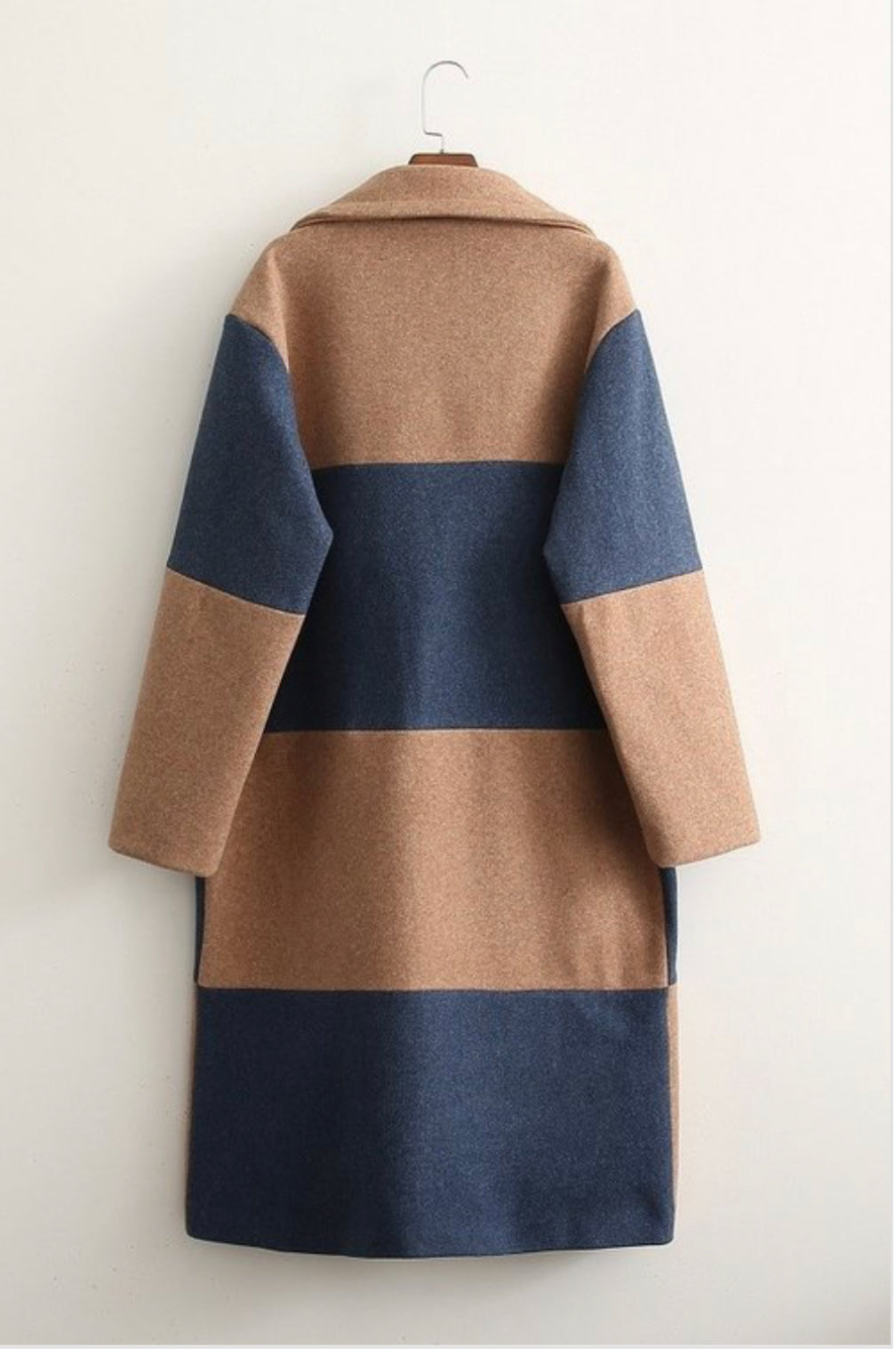 Brown and Blue Peacoat