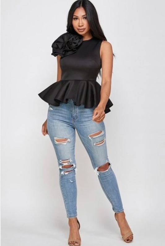 Corsage Peplum Top