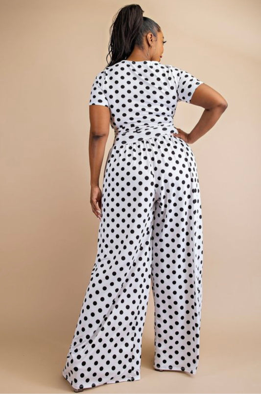 Polka Dot Palazzo Set