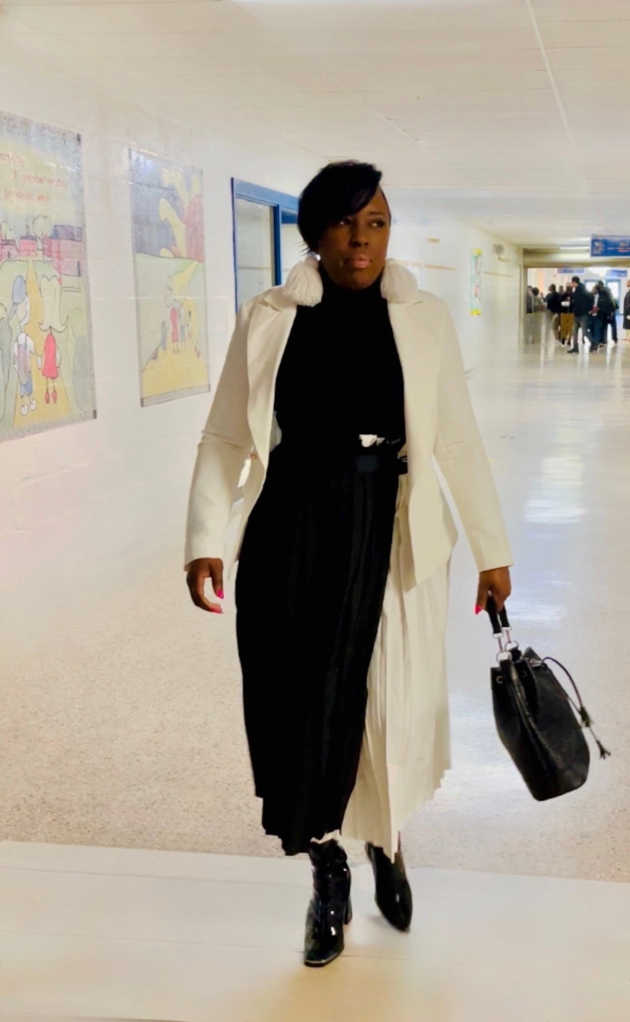 Two Toned Pleated Skirt