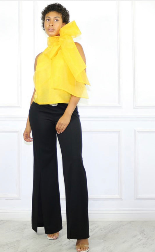 Yellow Sleeveless Blouse - SistahGirl