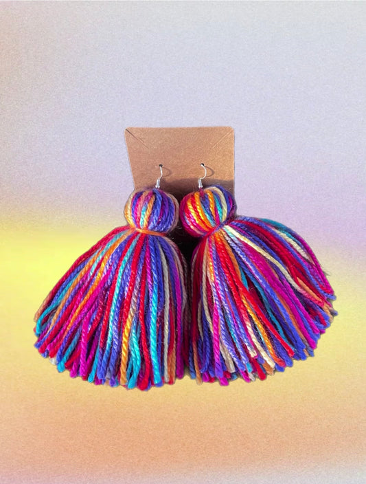 Rainbow Tassel Earrings