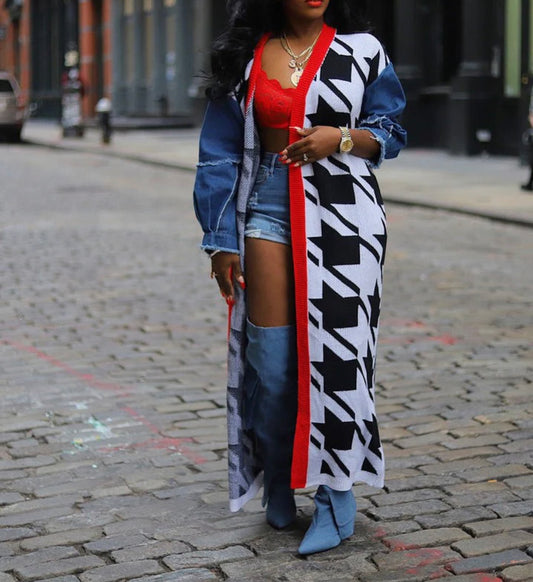 Denim Sleeve Cardigan