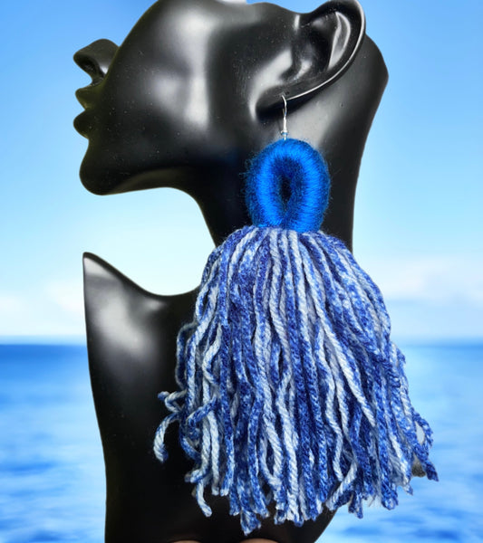 Hoop Blue Earrings