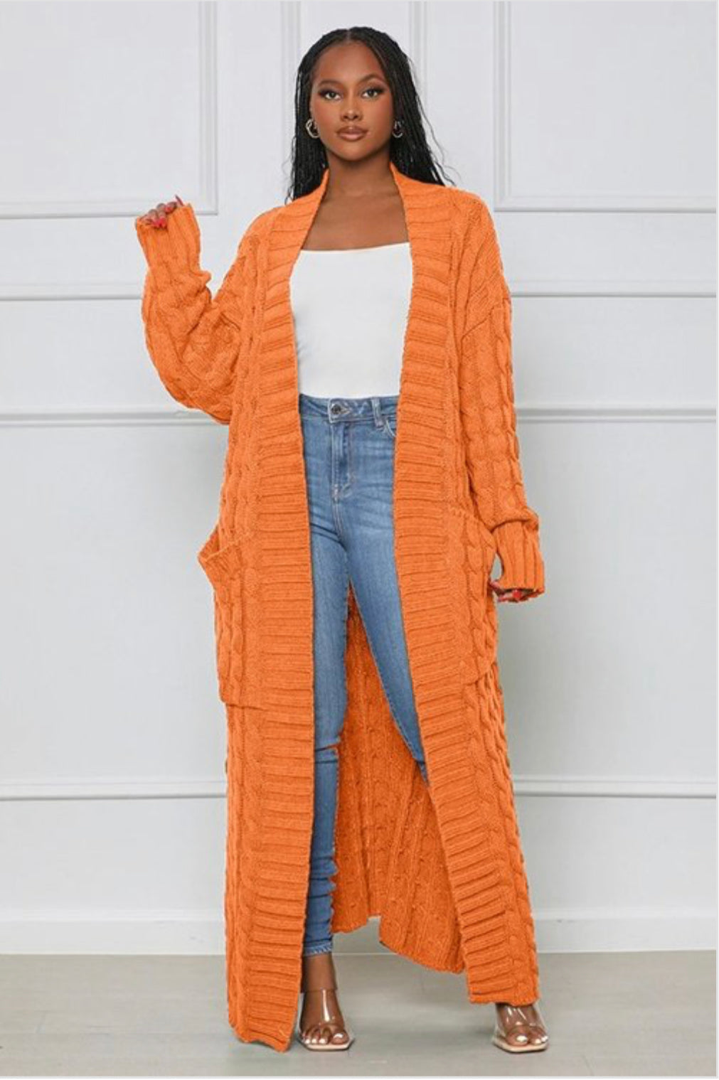 Orange Long Maxi Sweater