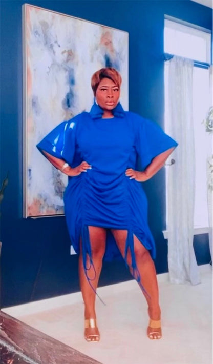 Royal Blue Midi Dress