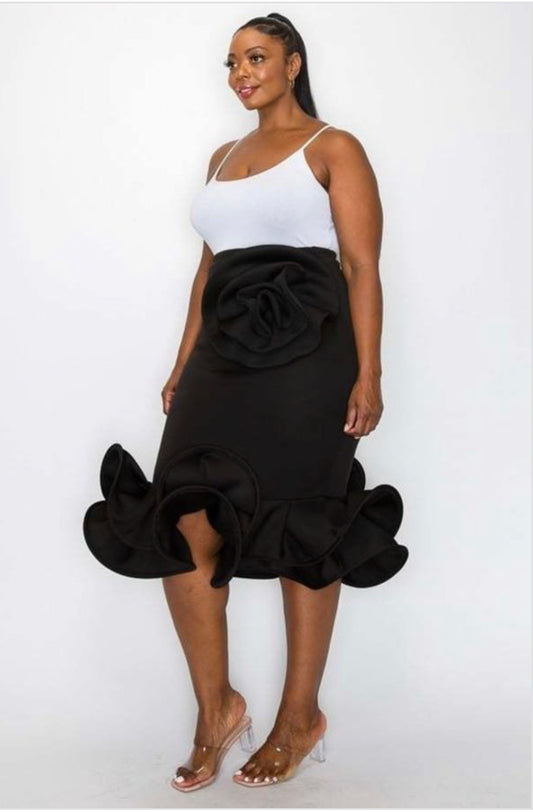 Flower Midi Skirt