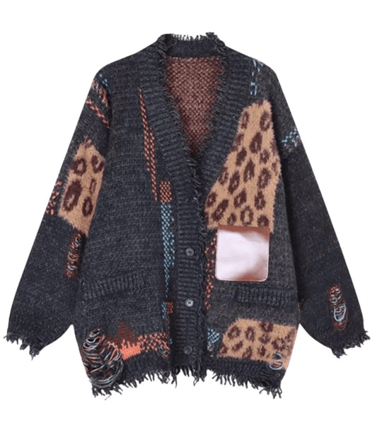 Leopard Knit Sweater