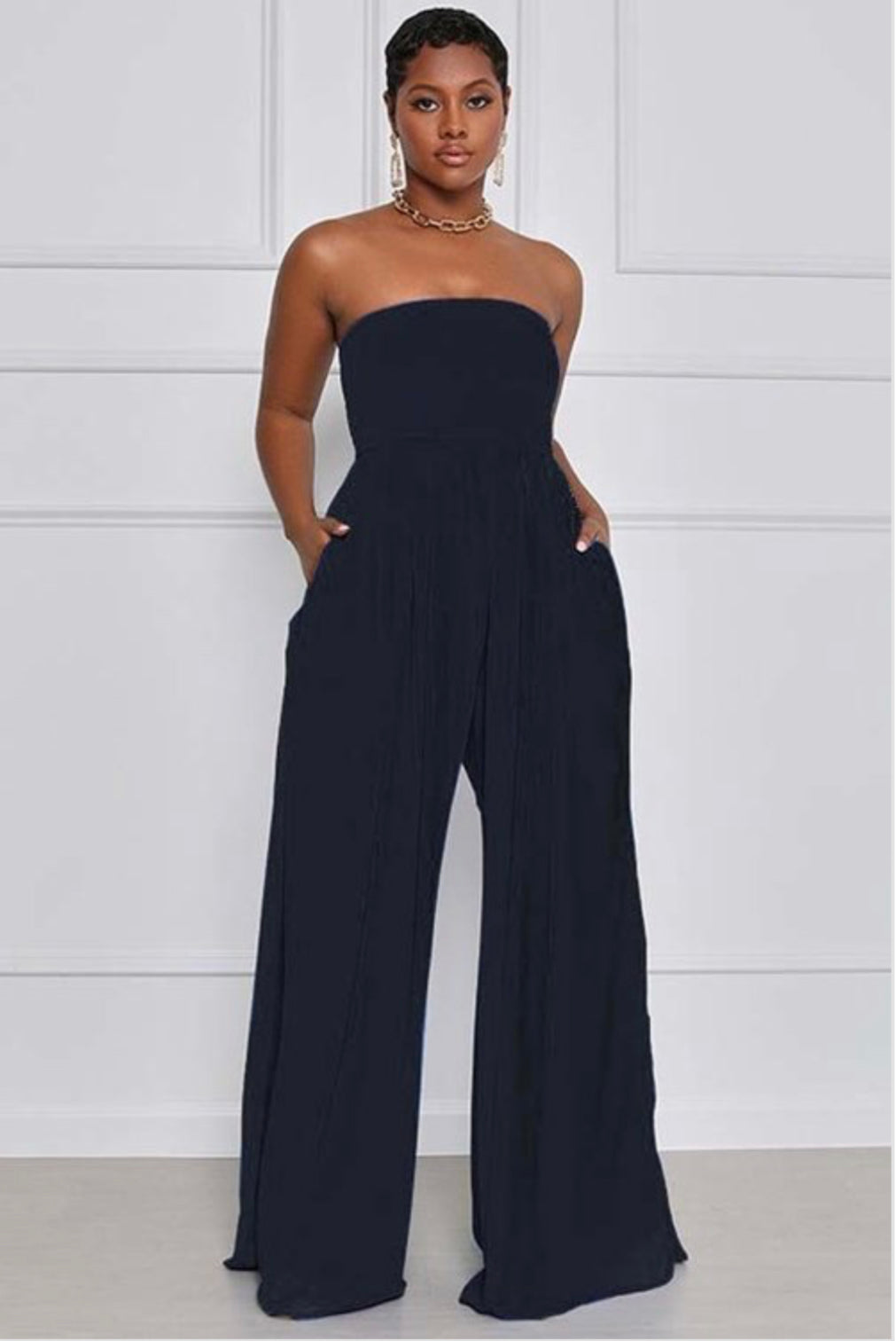 Black Chiffon Jumpsuit