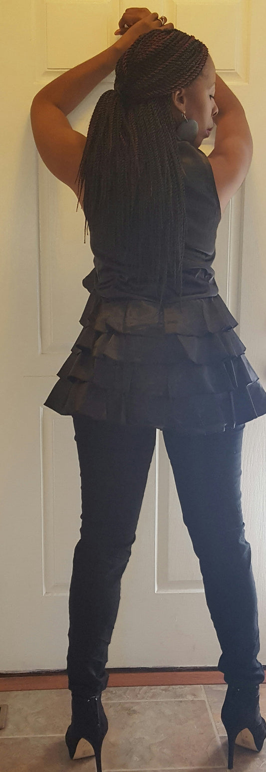 Bottom Ruffled Sleeveless Top/Shirt - SistahGirl