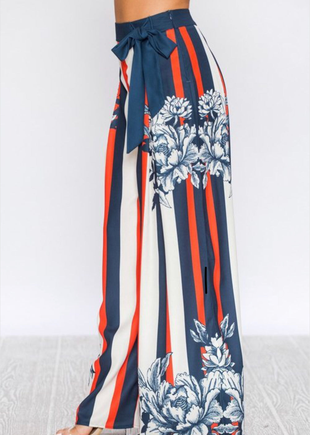 RESTOCKED! Stripped and Floral Palazzo Pant - SistahGirl