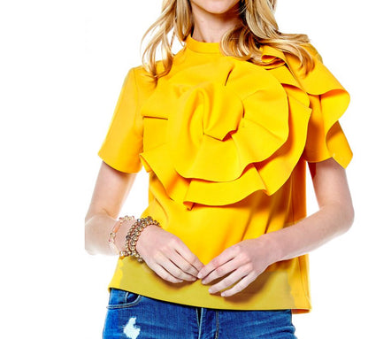 Mustard Swirl Top/Shirt - SistahGirl