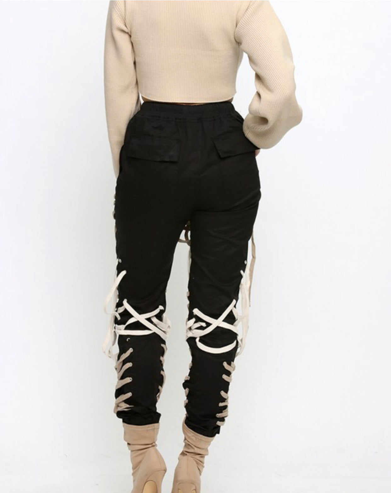 Laced Up Jogger Pants