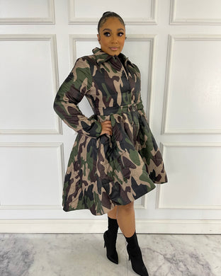 Camo Puffer Coat