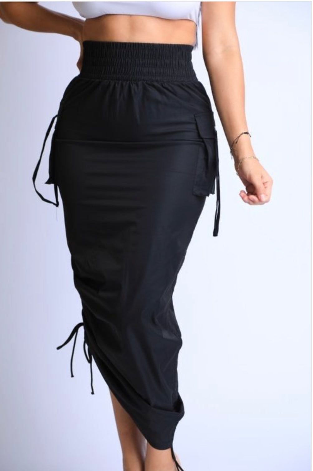 Black Windbreaker Skirt