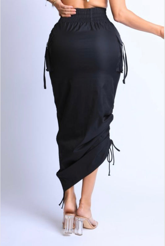 Black Windbreaker Skirt