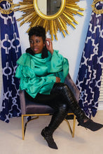 Green Ruffle Top