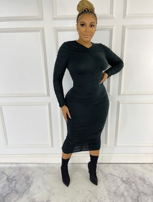 Ruched Bodycon Dress