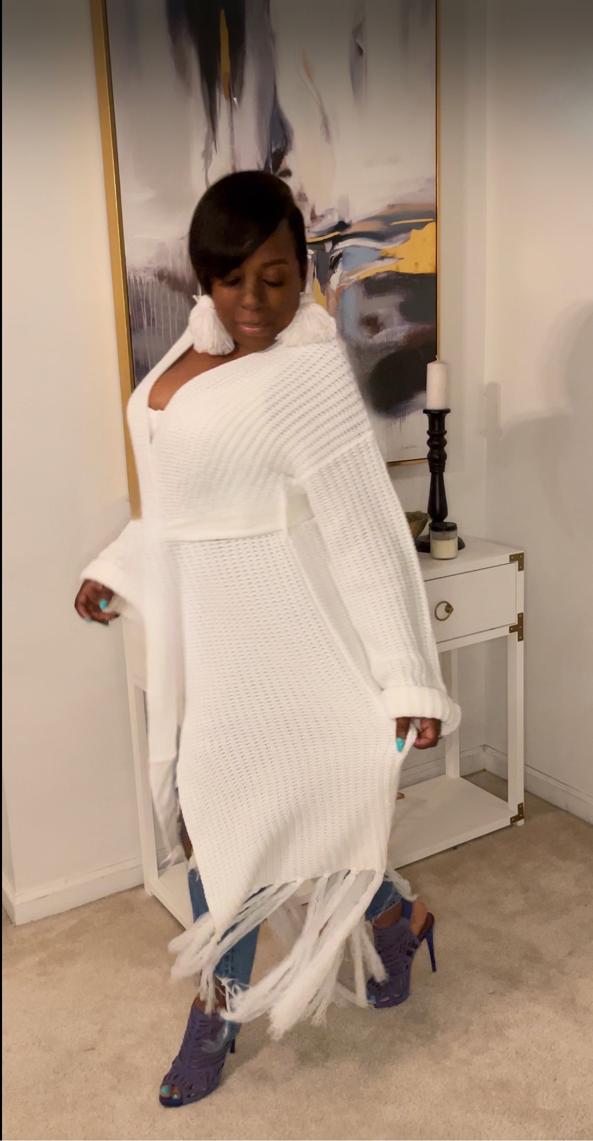White Cardigan