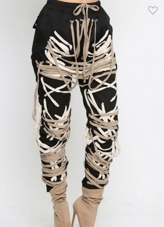 Laced Up Jogger Pants