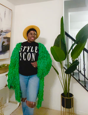 Green Fringe Cardigan