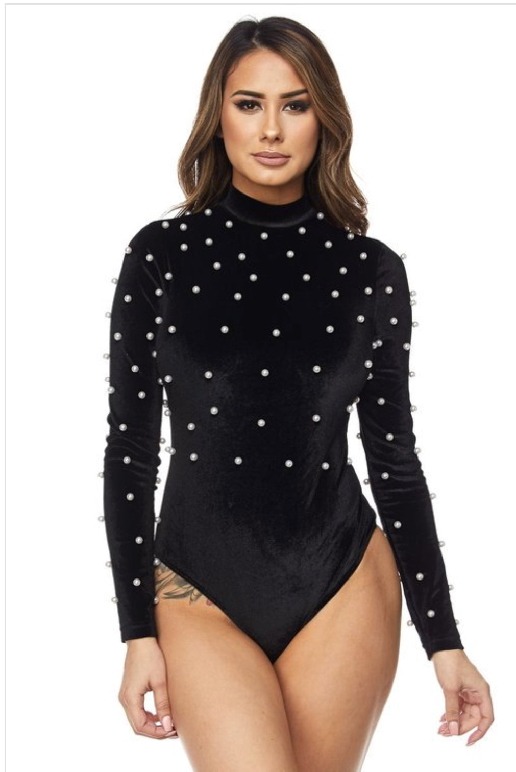 Bodysuit with Pearl Accent - SistahGirl