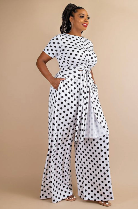 Polka Dot Palazzo Set