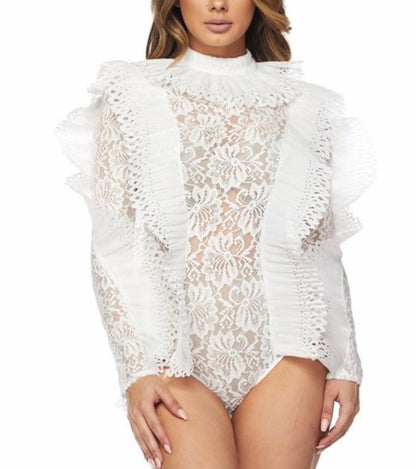 Ruffle Bodysuit Top - SistahGirl